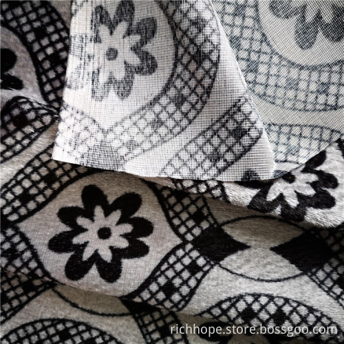 Polyester Printed Velvet Upholstery Curtain Fabric